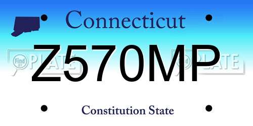 Z570MP Connecticut License Plate