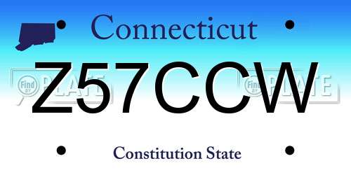 Z57CCW Connecticut License Plate