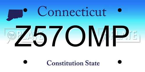 Z57OMP Connecticut License Plate