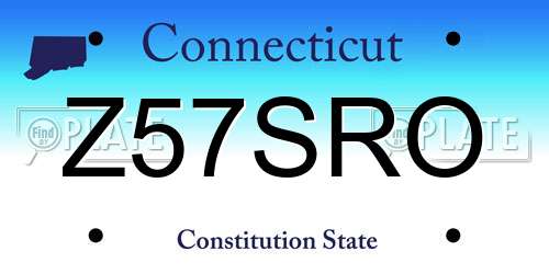 Z57SRO Connecticut License Plate