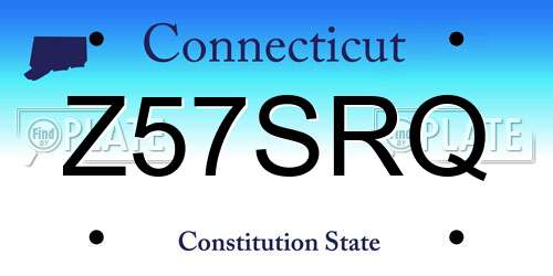 Z57SRQ Connecticut License Plate
