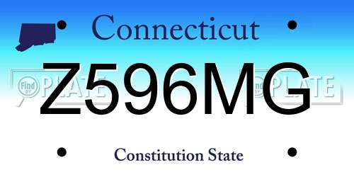 Z596MG Connecticut License Plate