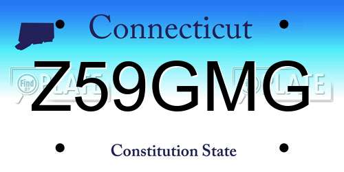 Z59GMG Connecticut License Plate