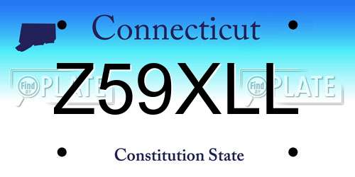Z59XLL Connecticut License Plate