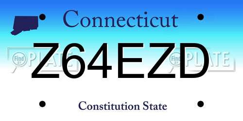 Z64EZD Connecticut License Plate