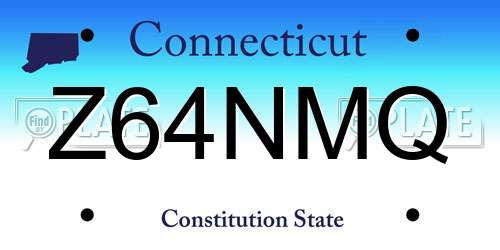 Z64NMQ Connecticut License Plate