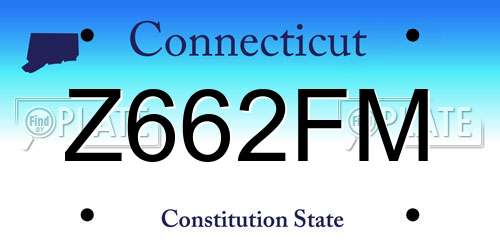 Z662FM Connecticut License Plate