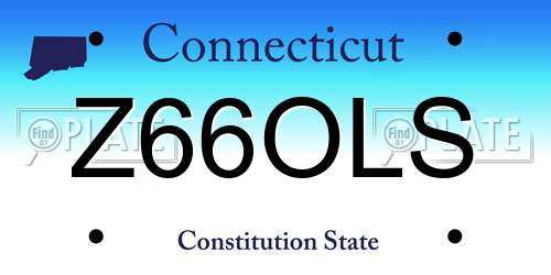 Z66OLS Connecticut License Plate