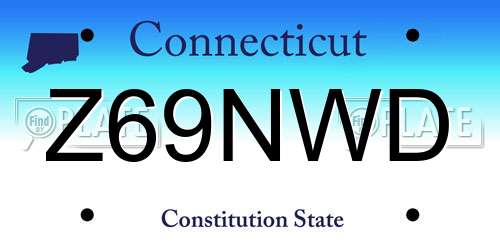 Z69NWD Connecticut License Plate