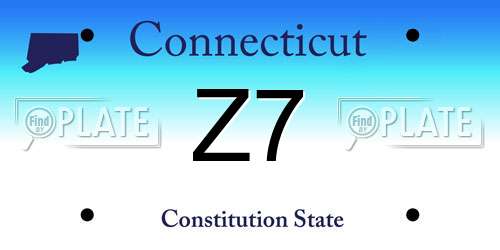 Z7 Connecticut License Plate
