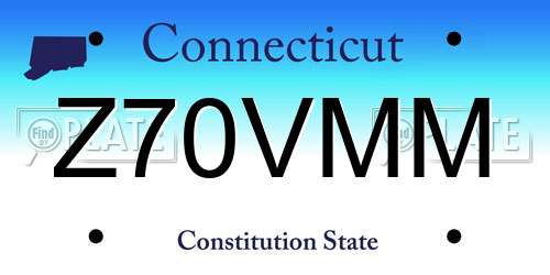 Z70VMM Connecticut License Plate