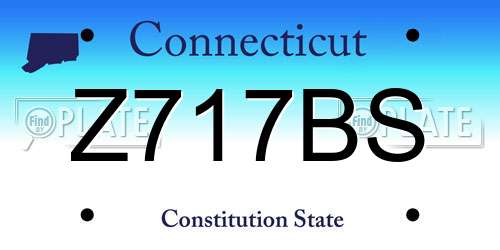 Z717BS Connecticut License Plate