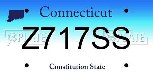 Z717SS Connecticut License Plate