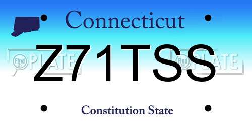 Z71TSS Connecticut License Plate