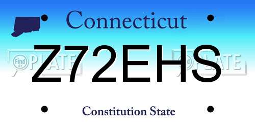 Z72EHS Connecticut License Plate