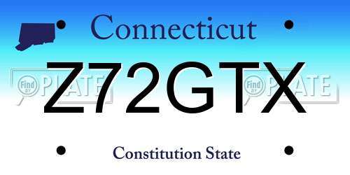 Z72GTX Connecticut License Plate