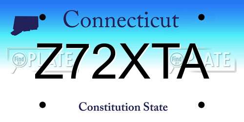 Z72XTA Connecticut License Plate