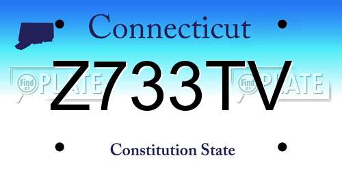 Z733TV Connecticut License Plate