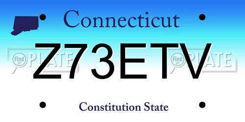 Z73ETV Connecticut License Plate