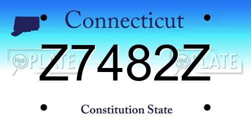 Z7482Z Connecticut License Plate