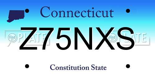 Z75NXS Connecticut License Plate
