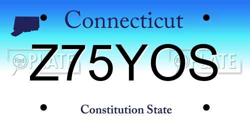 Z75YOS Connecticut License Plate