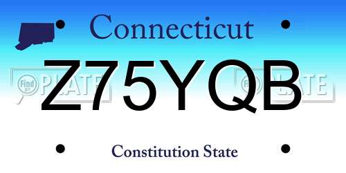 Z75YQB Connecticut License Plate