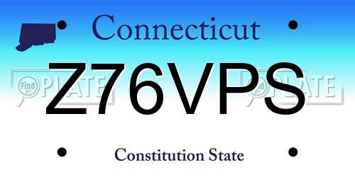 Z76VPS Connecticut License Plate
