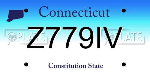 Z779IV Connecticut License Plate