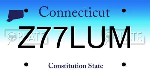 Z77LUM Connecticut License Plate