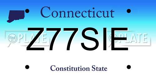 Z77SIE Connecticut License Plate