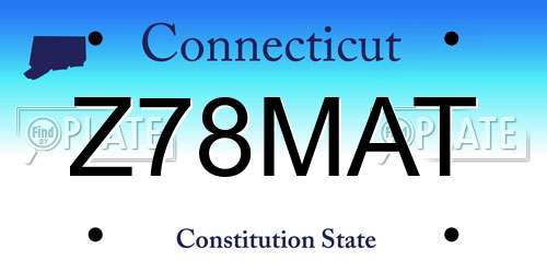 Z78MAT Connecticut License Plate