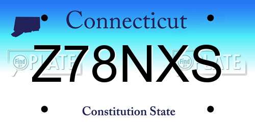 Z78NXS Connecticut License Plate