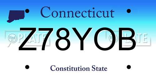 Z78YOB Connecticut License Plate