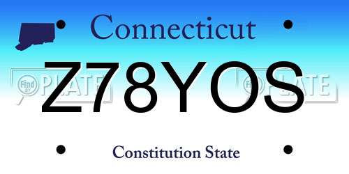 Z78YOS Connecticut License Plate