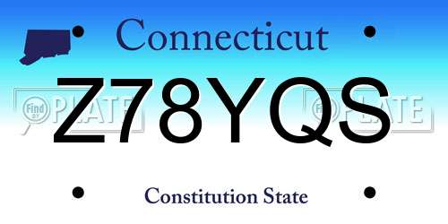 Z78YQS Connecticut License Plate