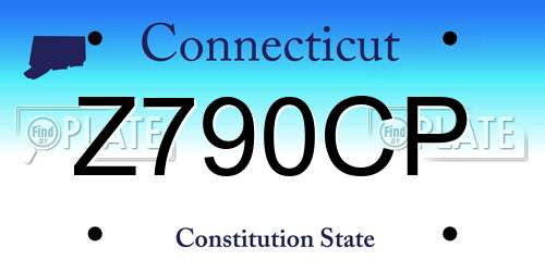 Z790CP Connecticut License Plate