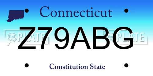 Z79ABG Connecticut License Plate