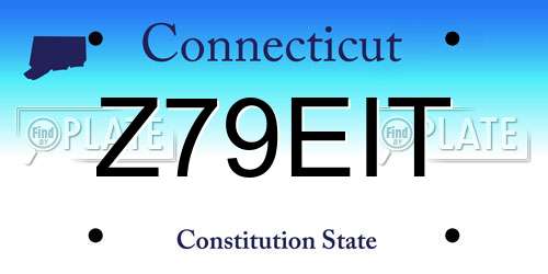 Z79EIT Connecticut License Plate