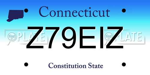 Z79EIZ Connecticut License Plate