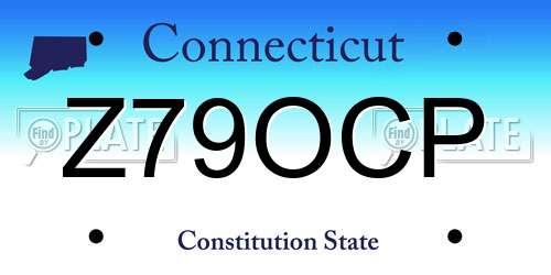 Z79OCP Connecticut License Plate