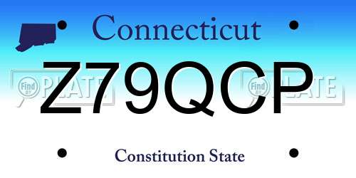 Z79QCP Connecticut License Plate