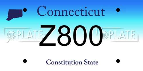 Z800 Connecticut License Plate
