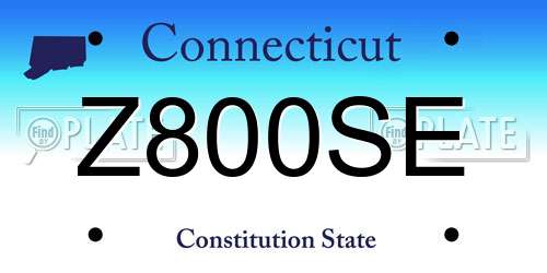 Z800SE Connecticut License Plate