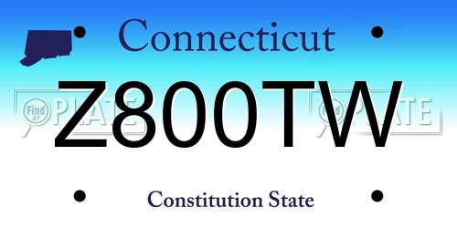 Z800TW Connecticut License Plate