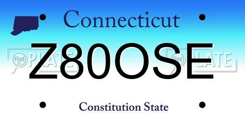 Z80OSE Connecticut License Plate