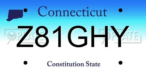 Z81GHY Connecticut License Plate