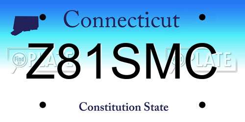 Z81SMC Connecticut License Plate