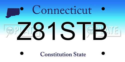 Z81STB Connecticut License Plate