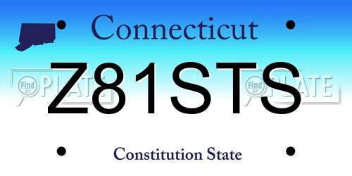 Z81STS Connecticut License Plate